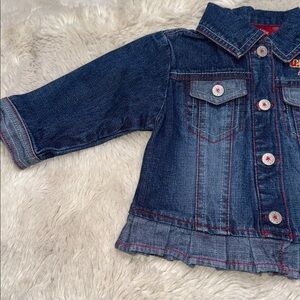 🎀U.S Polo assn Denim girls Jean Jacket with Embroidered red/gold Details